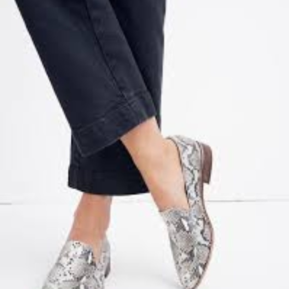 Madewell Shoes - Madewell The Frances Faux Snakeskin Loafers 8.5